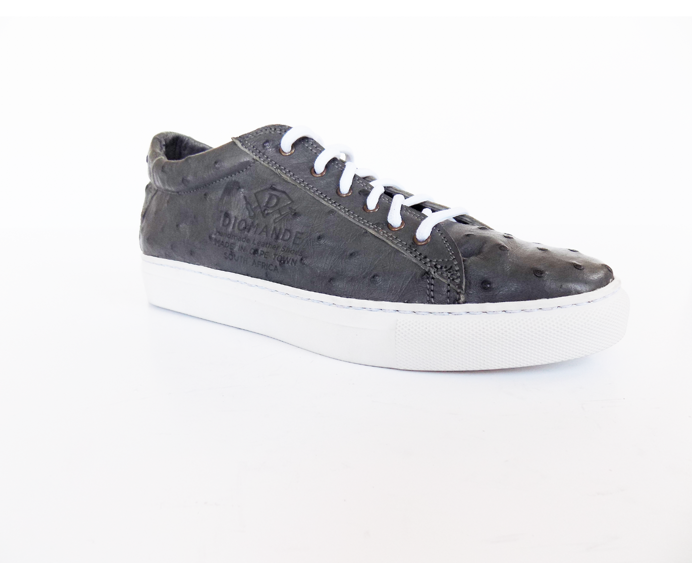 Oyster Ostrich Sneaker | Diomande Shoes