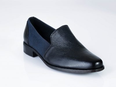 Classic Leather Loafer with Canvas