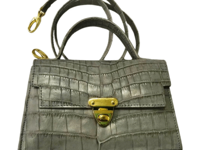 Green Crocodile Leather Handbag
