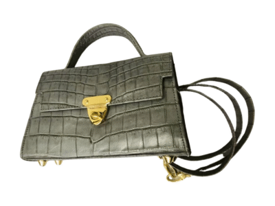 Green Crocodile Leather Handbag