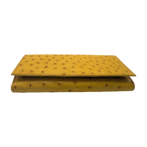 Ostrich Zipper Wallet Cheddar - Image 6